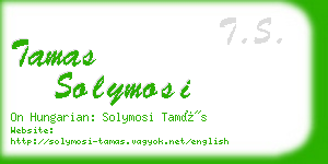 tamas solymosi business card